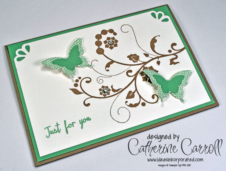 Flourishes and butterflies card